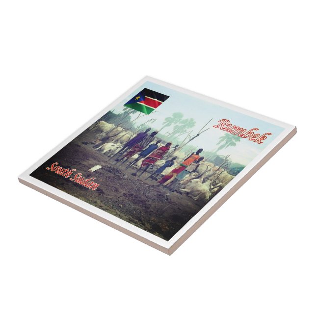 Carreau zSS004 RUMBEK, Camp de bétail, Soudan du Sud, (Côté)