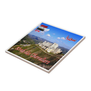 Carreau zSY009 vue de KRAK DES CHEVALIERS, Syrie,