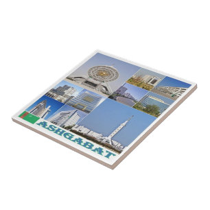 Carreau zTM003 collage de ASHGABAT, Turkménistan,