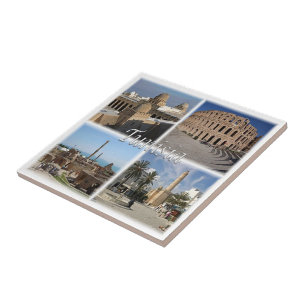 Carreau zTN018 TUNISIE, Mosaïque, Afrique,