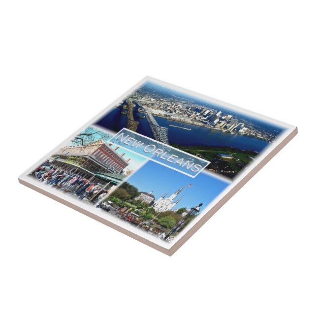 Carreau zUS023 NEW ORLEANS, Mosaic, Louisiane, (Côté)