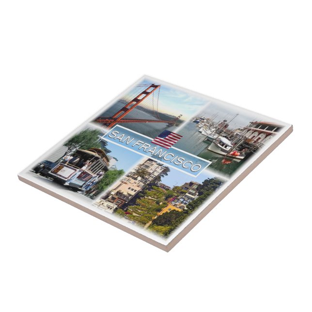 Carreau zUS029 SAN FRANCISCO, Mosaic, Californie, (Côté)