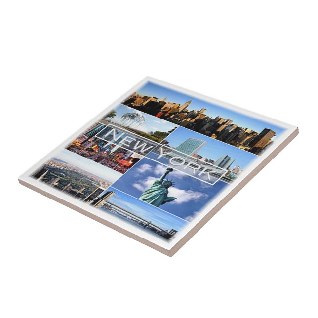 Carreau zUS036 NEW YORK, Mosaic, Amérique, (Côté)