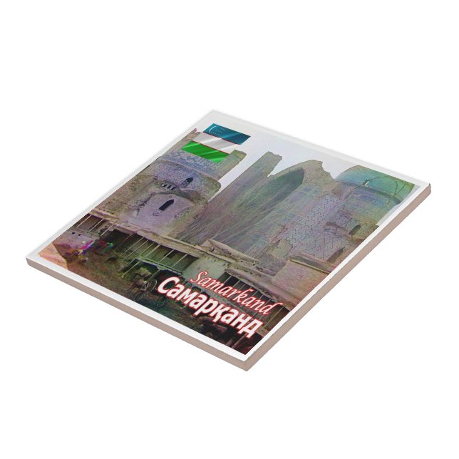 Carreau zUZ007 SAMARKAND, Mosquée Bibi-Khanym, (Côté)