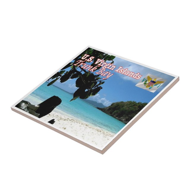 Carreau zVI016 VIRGIN ISLANDS, Trunk Bay, Amérique, (Côté)