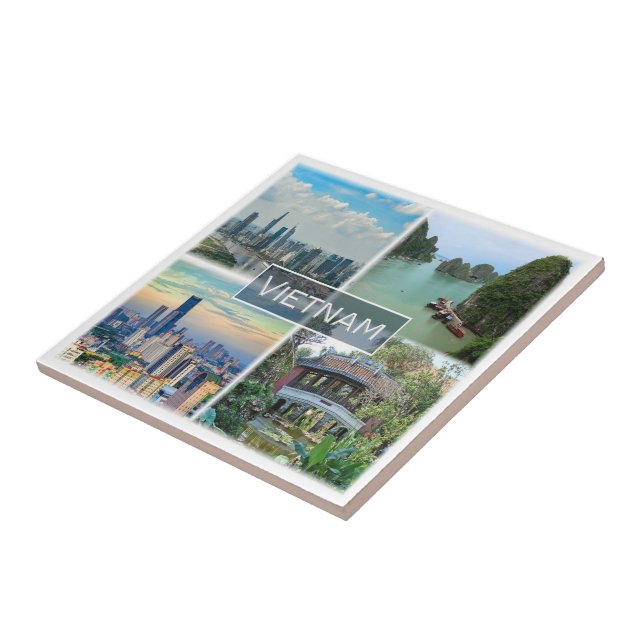 Carreau zVN012 VIETNAM, Mosaïque, Asie, (Côté)