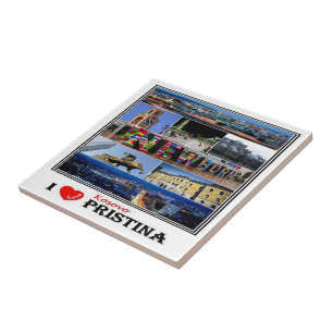 Carreau zXK003 PRISTINA "I Love, Kosovo, Europe,
