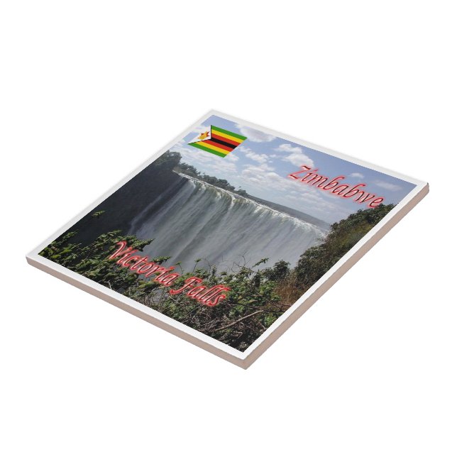 Carreau zZW010 VICTORIA FALLS, Zimbabwe, AFRIQUE, (Côté)