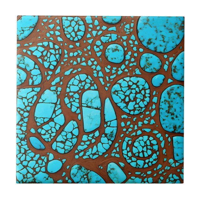 Carreaux avec motifs de turquoise (Devant)