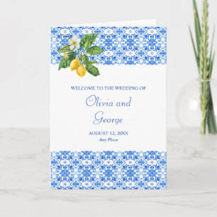 Carreaux bleu méditerranéen programme de mariage c