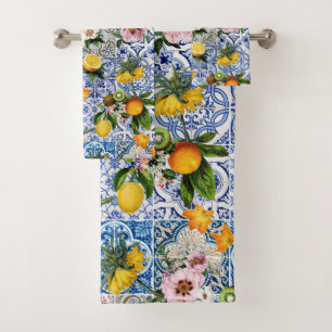 Carreaux bleus Méditerranéen Floral 