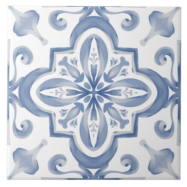 Carreaux bleus, mosaïque, majolica, (Devant)