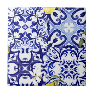 Carreaux bleus, Sicilien, majolica, art de la mosa