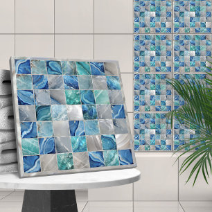 Carreaux carrés Mosaic Eau Pierres
