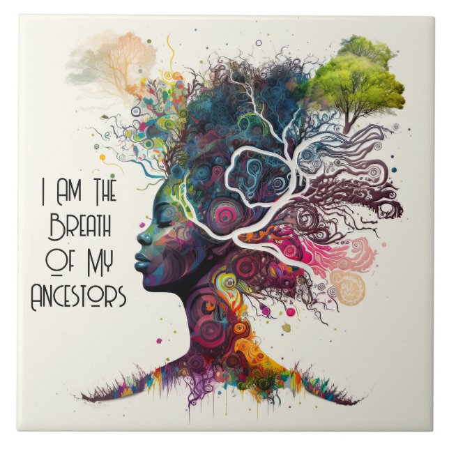 Carreaux céramiques inspirés des ancêtres femmes (Devant)