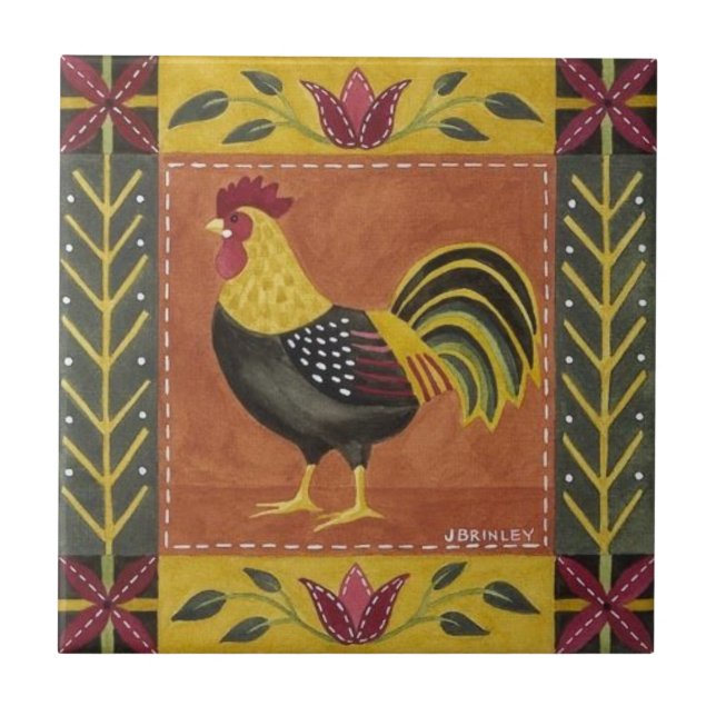 Carreaux - Coq de Ferme (Devant)