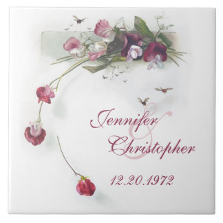 Carreaux d'anniversaire vintages pour petits pois