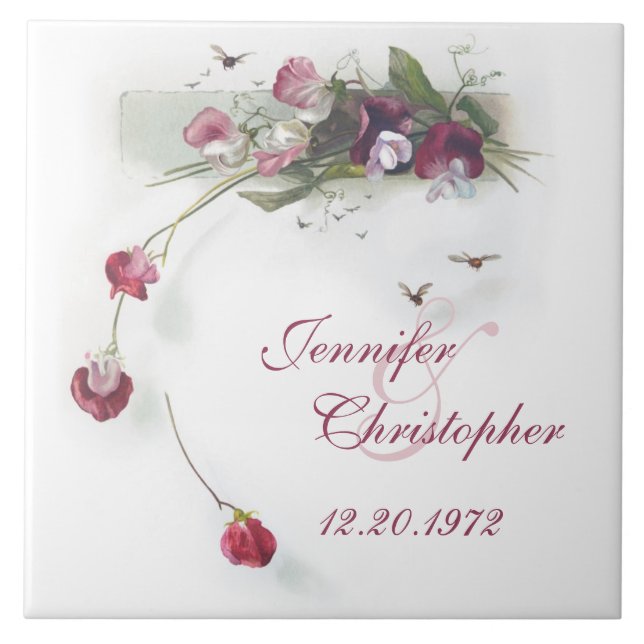 Carreaux d'anniversaire vintages pour petits pois (Devant)