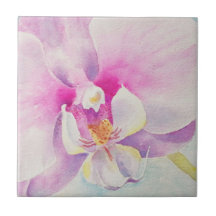 Carreaux d'aquarelle d'orchidée