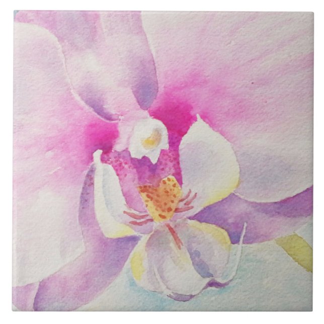 Carreaux d'aquarelle d'orchidée (Devant)