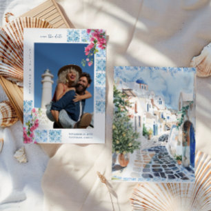 Carreaux d'aquarelle Photo de mariage en Grèce