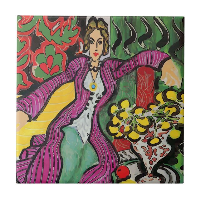 Carreaux d'art Abstraits, Nancy avec fleurs (Devant)