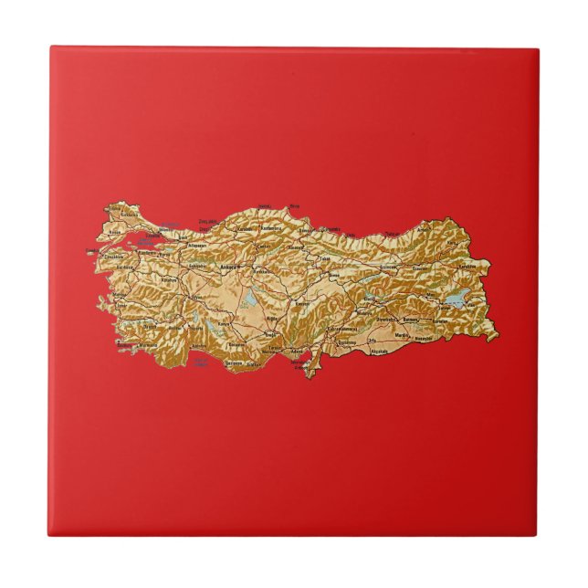 Carreaux de carte de la Turquie (Devant)