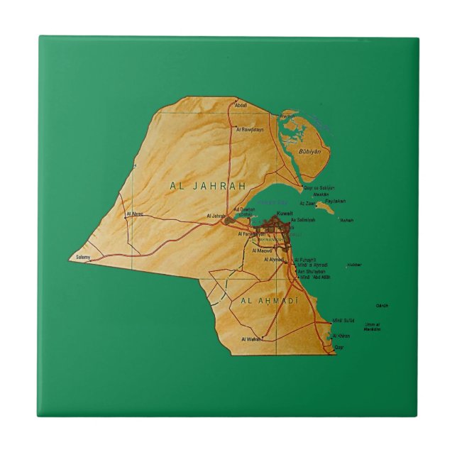 Carreaux de carte du Koweït (Devant)