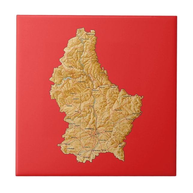 Carreaux de carte du Luxembourg (Devant)