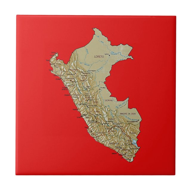 Carreaux de carte du Pérou (Devant)
