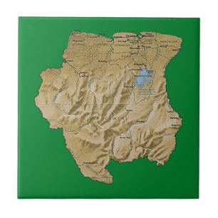 Carreaux de carte du Suriname