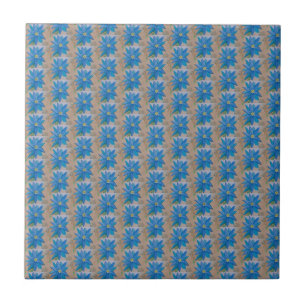 Carreaux de céramique à fleurs bleues