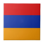 Carreaux de céramique arménienne<br><div class="desc">Ce dessin est constitué du drapeau arménien astucieusement remodelé pour s'adapter à la surface du carrelage carré. Un objet décoratif et utile qui ferait un cadeau parfait pour ceux qui aiment se souvenir de l'Arménie.</div>