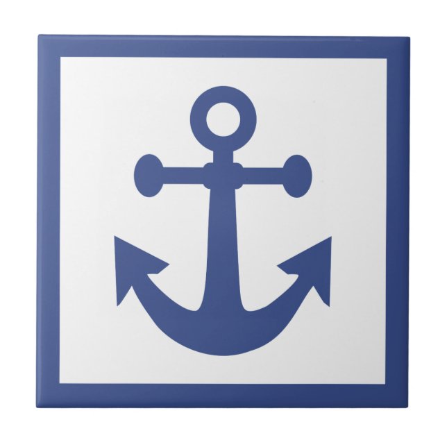 Carreaux de céramique d'Ancre nautique (Devant)