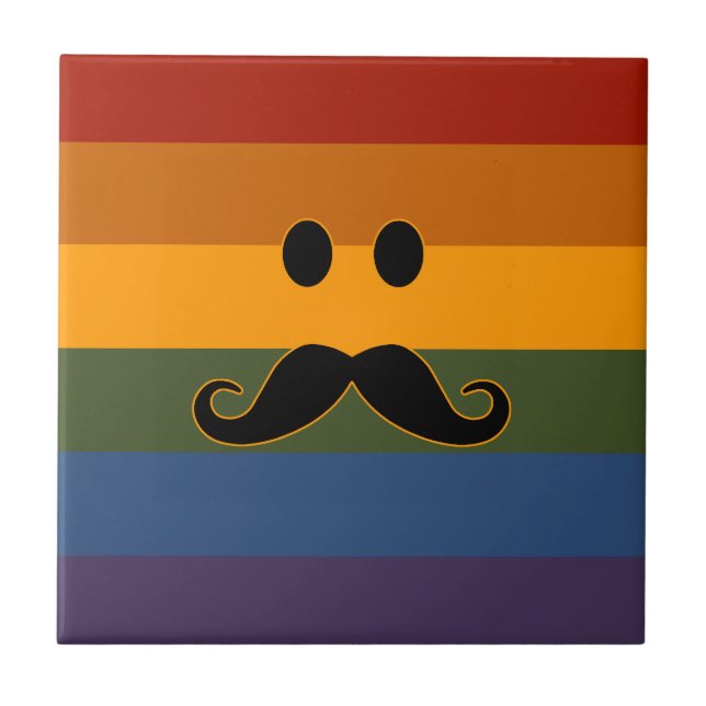 Carreaux de céramique de fierté de moustache (Devant)
