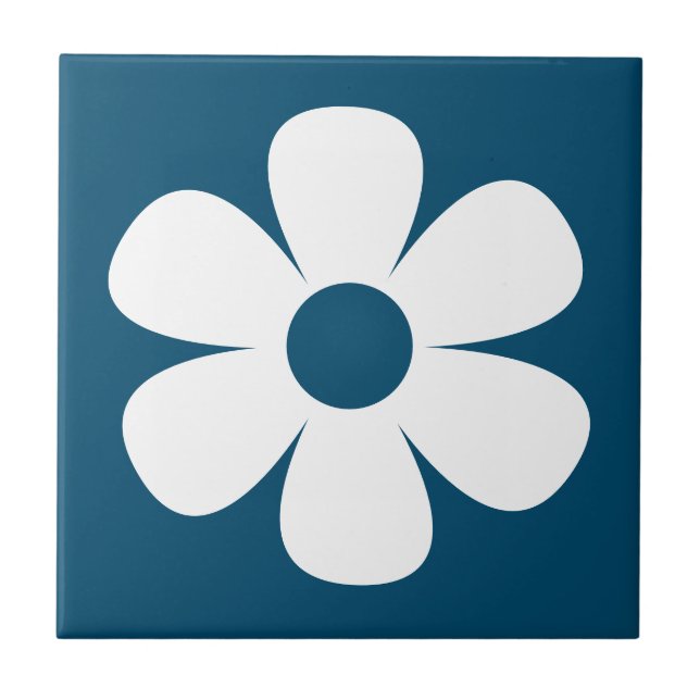 Carreaux de céramique de fleurs rétro amusants et  (Devant)