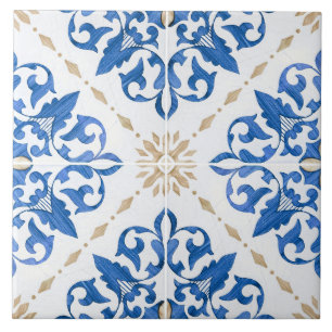 Carreaux de céramique émaillés traditionnels portu
