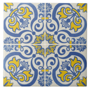 Carreaux de céramique émaillés traditionnels portu