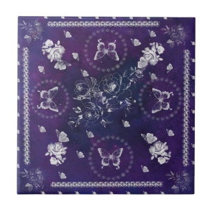Carreaux de céramique Fleurs et Papillons