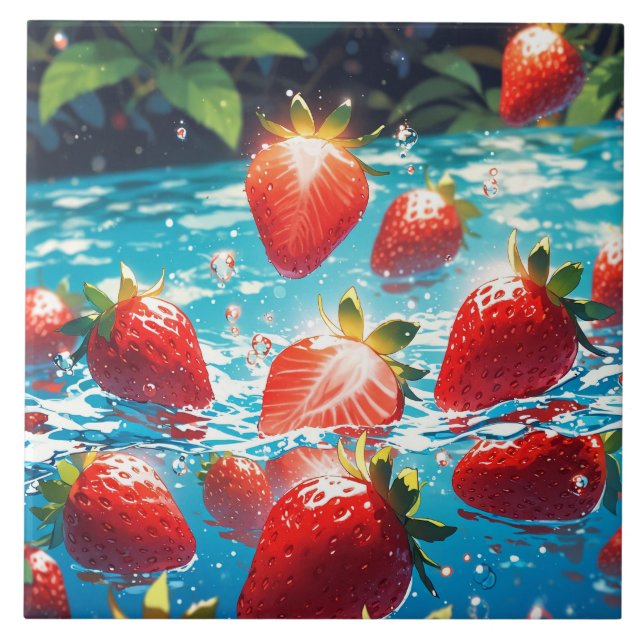 Carreaux de céramique fraises (Devant)