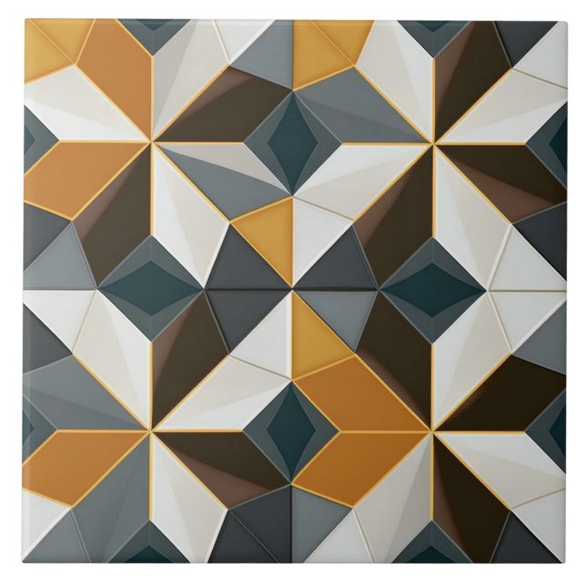 Carreaux de céramique géométriques gras (Devant)