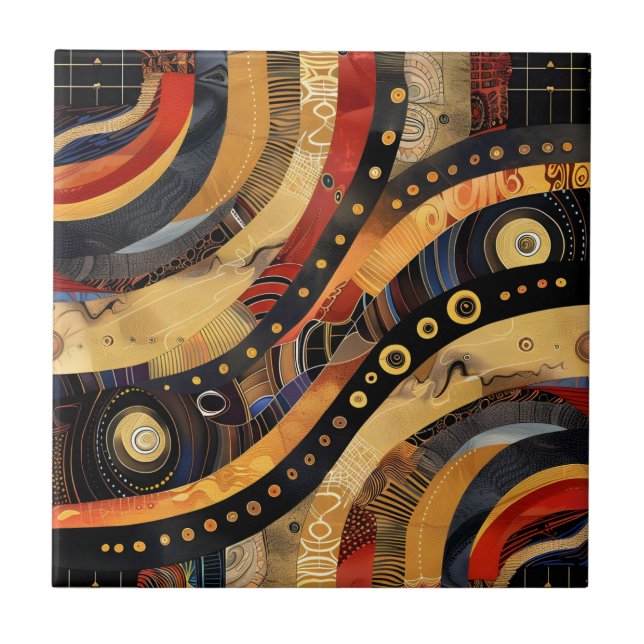 Carreaux de céramique Motif Tribal Africain (Devant)