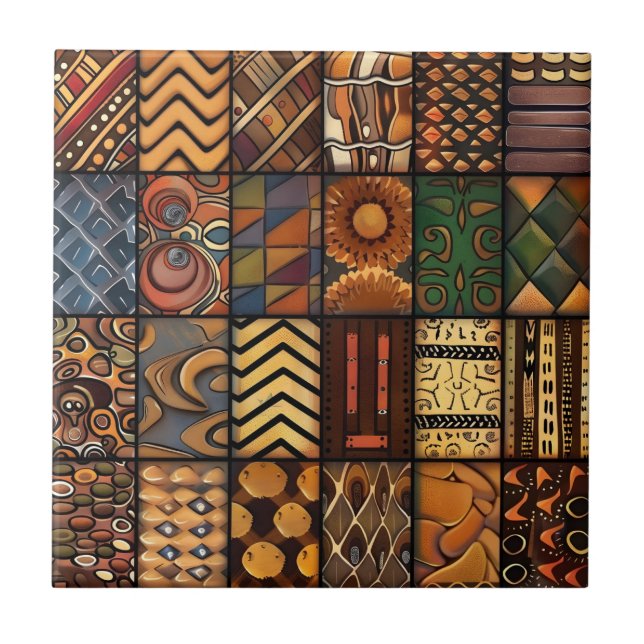 Carreaux de céramique Motif Tribal Africain (Devant)