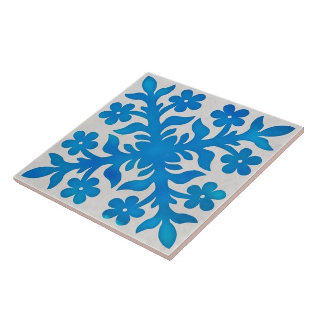 carreaux de céramique motif tropical (Côté)