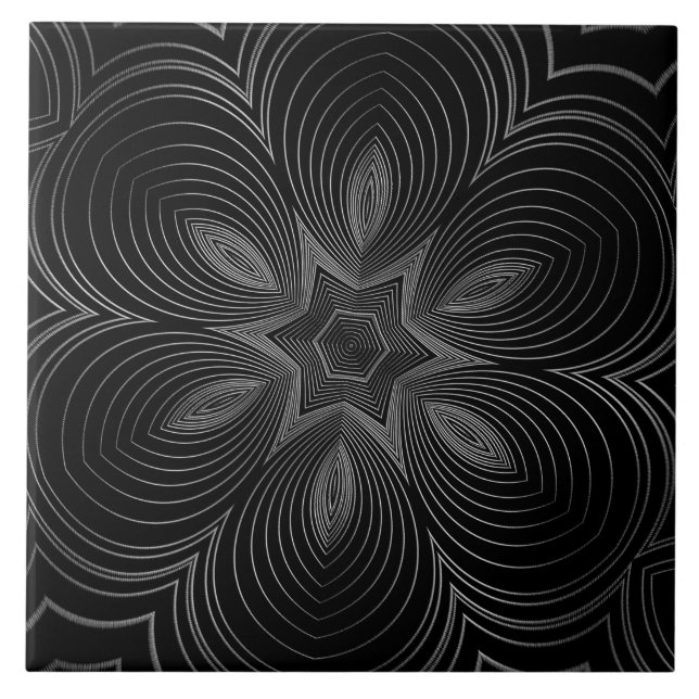 Carreaux de céramique noir et gris (Devant)