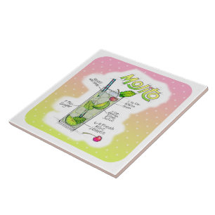 CARREAUX DE CÉRAMIQUE - RECETTE MOJITO ART COCKTAI