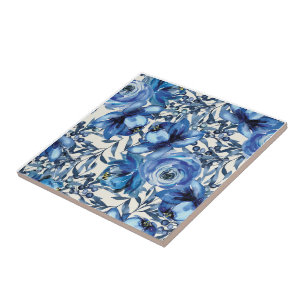 Carreaux de céramique Roses bleus