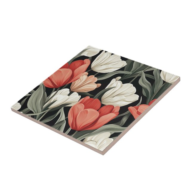 Carreaux De Céramique Tulipe Chic Pour Bain De Sty (Côté)
