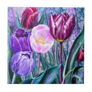 Carreaux de céramique Tulipes Colorées