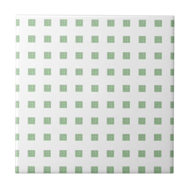 Carreaux de céramique Vert & Blanc Carrés (Devant)
